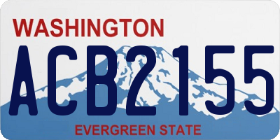 WA license plate ACB2155