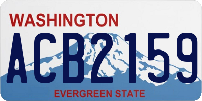 WA license plate ACB2159