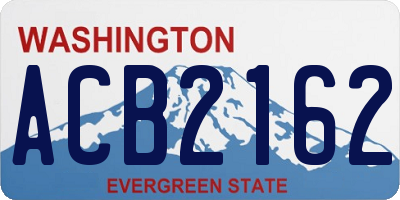 WA license plate ACB2162