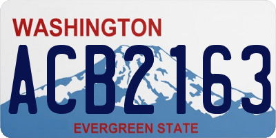 WA license plate ACB2163