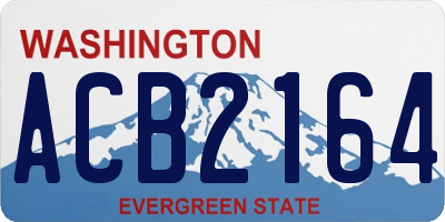 WA license plate ACB2164