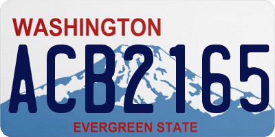 WA license plate ACB2165