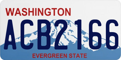 WA license plate ACB2166