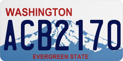 WA license plate ACB2170