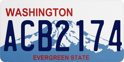 WA license plate ACB2174