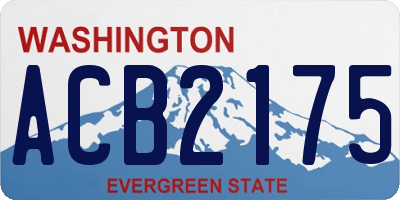WA license plate ACB2175