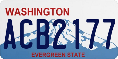 WA license plate ACB2177