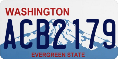 WA license plate ACB2179