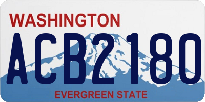 WA license plate ACB2180