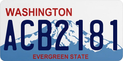 WA license plate ACB2181
