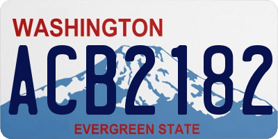 WA license plate ACB2182