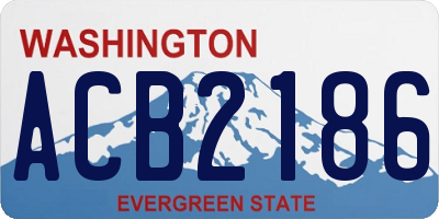 WA license plate ACB2186