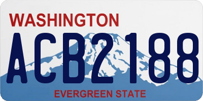 WA license plate ACB2188