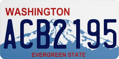 WA license plate ACB2195