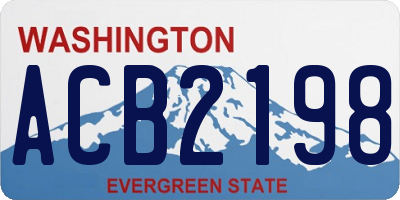 WA license plate ACB2198