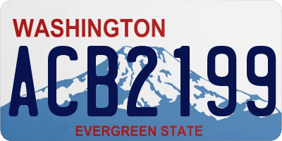 WA license plate ACB2199