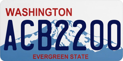 WA license plate ACB2200