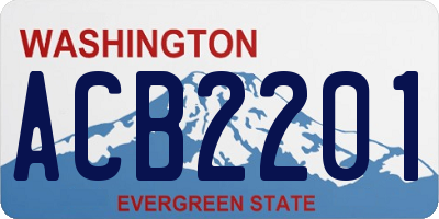 WA license plate ACB2201
