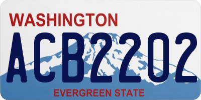 WA license plate ACB2202