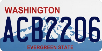 WA license plate ACB2206