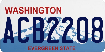 WA license plate ACB2208