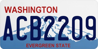 WA license plate ACB2209