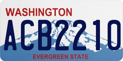 WA license plate ACB2210