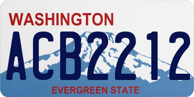 WA license plate ACB2212