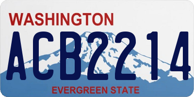 WA license plate ACB2214