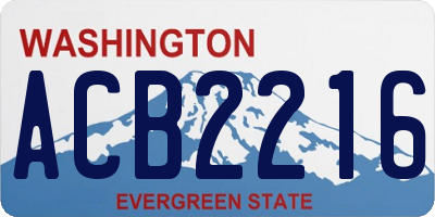WA license plate ACB2216
