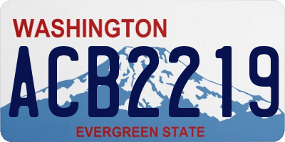 WA license plate ACB2219