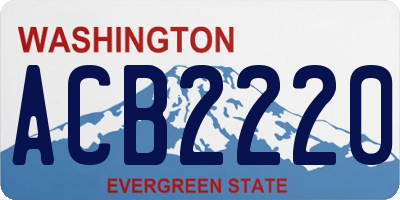 WA license plate ACB2220