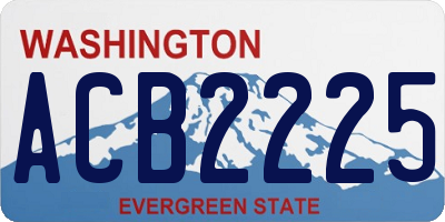 WA license plate ACB2225
