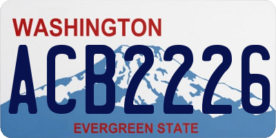 WA license plate ACB2226