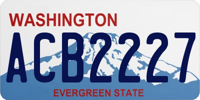 WA license plate ACB2227