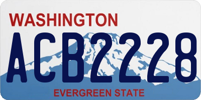 WA license plate ACB2228