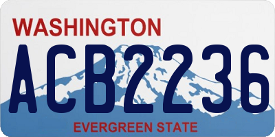 WA license plate ACB2236