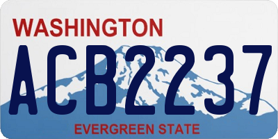 WA license plate ACB2237