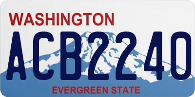 WA license plate ACB2240