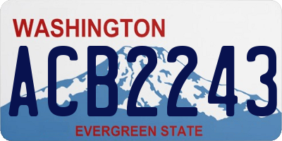 WA license plate ACB2243