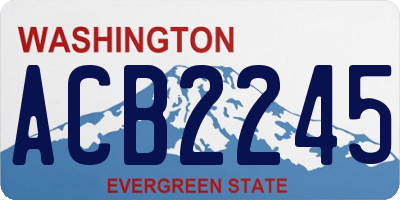 WA license plate ACB2245