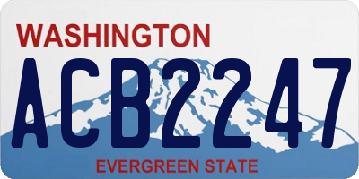 WA license plate ACB2247