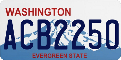 WA license plate ACB2250