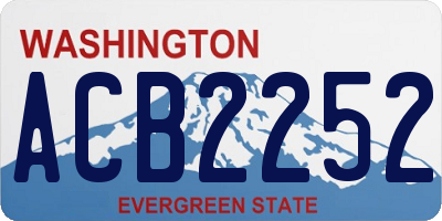 WA license plate ACB2252