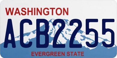 WA license plate ACB2255