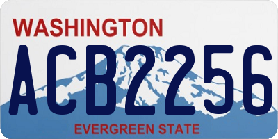 WA license plate ACB2256