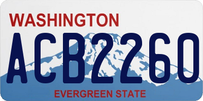 WA license plate ACB2260