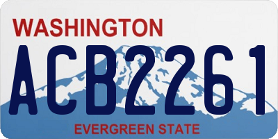 WA license plate ACB2261