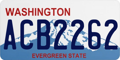 WA license plate ACB2262