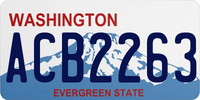 WA license plate ACB2263